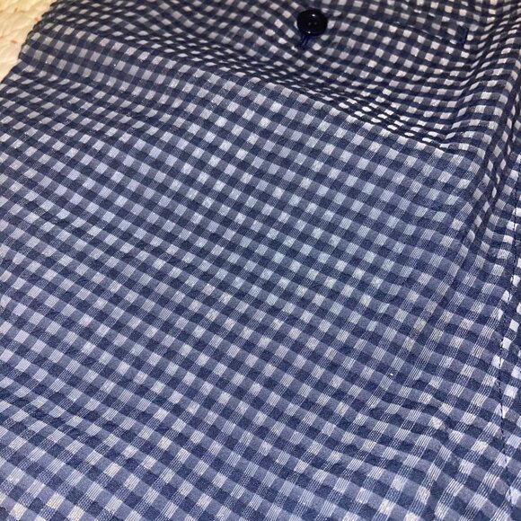 Sacai Womens Shorts Size Medium Blue Checked Pockets Lined Classic New - Picture 7 of 16